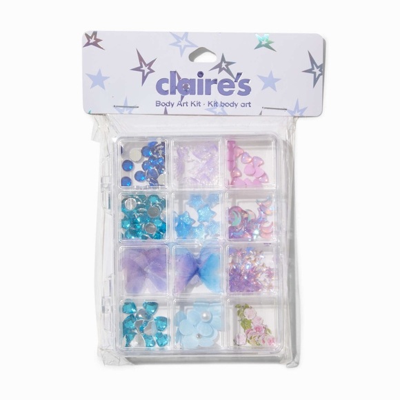 Claire's Blue Pink and Purple Assorted Body Art Kit - Picture 1 of 4